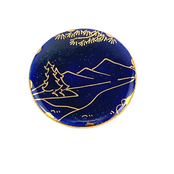 Vintage Handmade Ceramic Brooch Pin By Ariglo 19602 - Picture 1 of 6